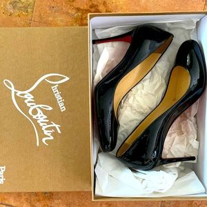 Christian Louboutin black classic mules